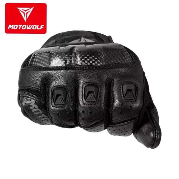 Guantes para moto de cuero Motowol 0325 - Imagen 2
