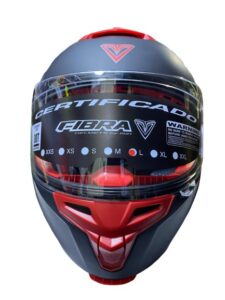 Casco Fibra Negro certificado DOT - Fibra