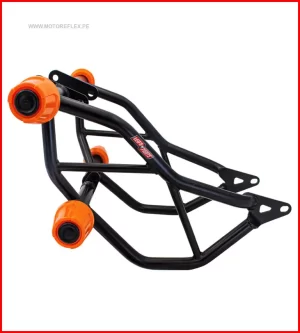 SLIDER PROTECTOR DE PIERNA MODELO JAULA CON DOBLE TOPE KTM DUKE 200NG