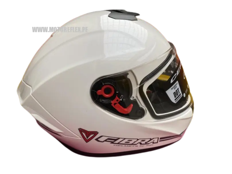 Casco para moto certificado DOT Blanco