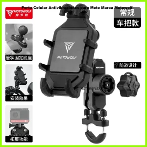 Porta Celular Antivibraciones para Moto Marca Motowolf