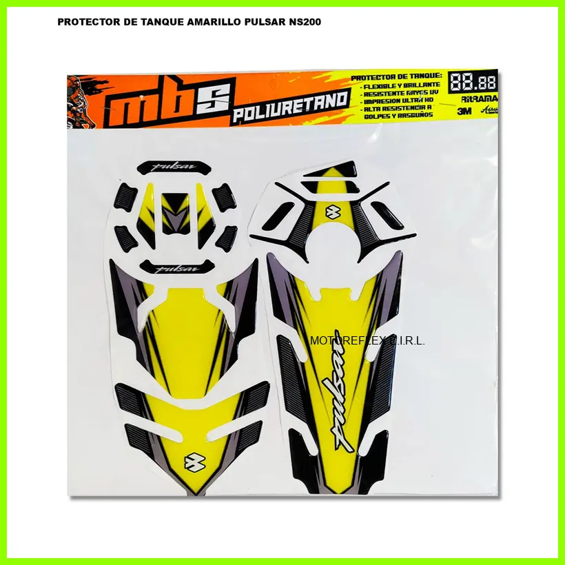 PROTECTOR DE TANQUE AMARILLO PULSAR NS200