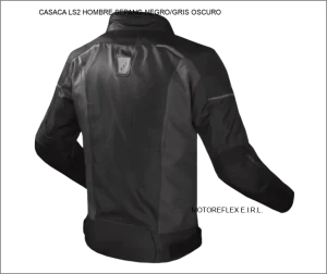 CASACA LS2 HOMBRE SEPANG NEGRO/GRIS OSCURO