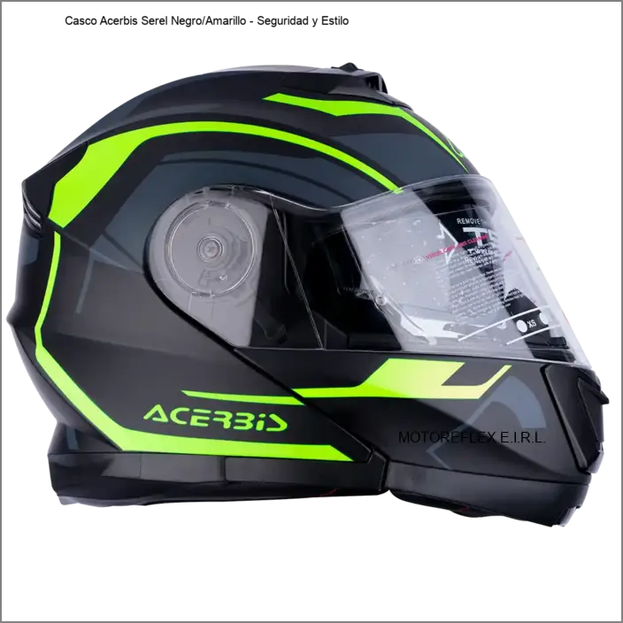 Casco Acerbis Serel Negro/Amarillo para moto