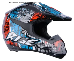 CASCO HOKEN 305 RISE AZUL - Casco para motocross