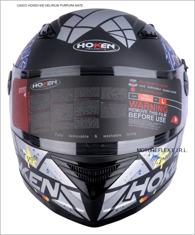Casco Hoken 830 Delirium Purpura Mate - Seguridad y Estilo