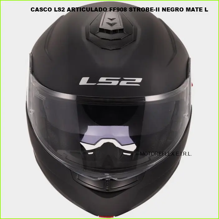 CASCO LS2 ARTICULADO FF908 STROBE-II NEGRO MATE L
