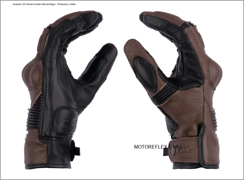 Guantes LS2 Hombre Duster Marrón/Negro para moto