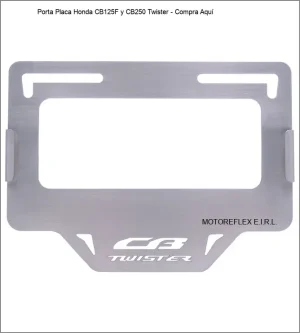 Porta placa para Honda CB125F Twister y CB250 Twister