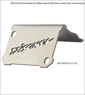 PROTECTOR DE BOMBA DE FRENO DELANTERO BAJAJ DISCOVER 125 INOX/AZUL/NEGRO