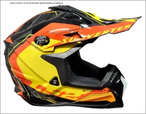 Casco LS2 MX700 Arched negro/amarillo/naranja para motocross