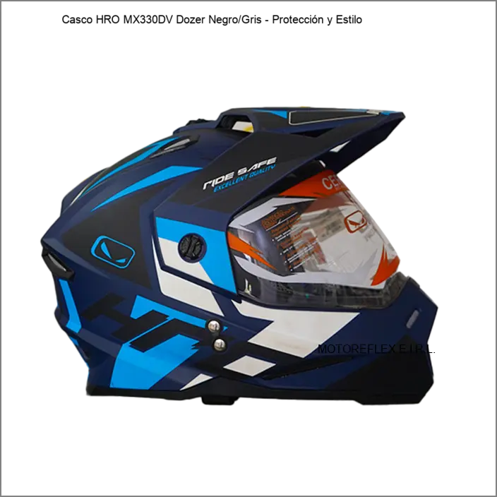 Casco HRO MX330DV Dozer Negro/Gris para motocicleta
