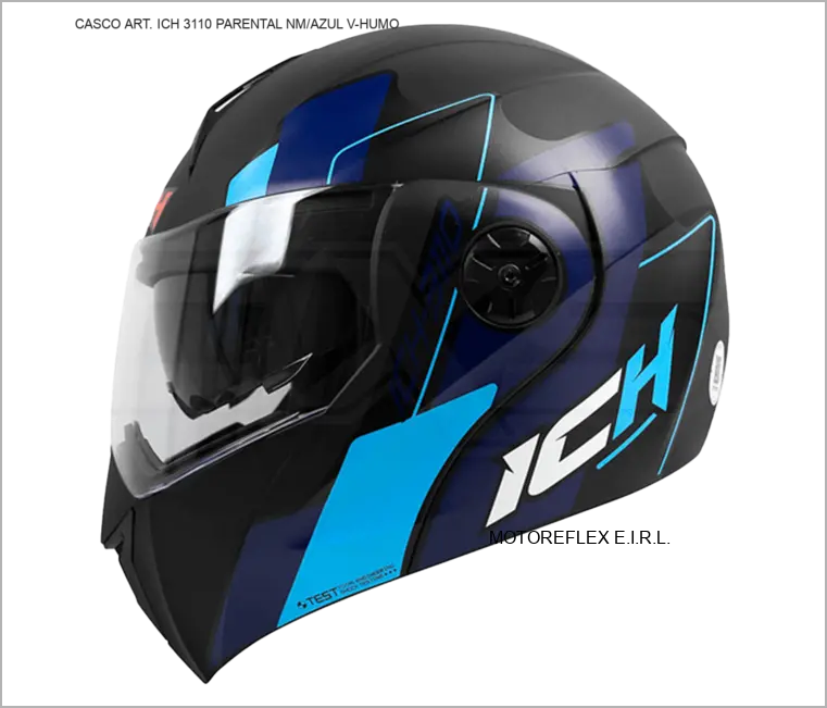 CASCO ART. ICH 3110 PARENTAL NM/AZUL V-HUMO en exhibición 2