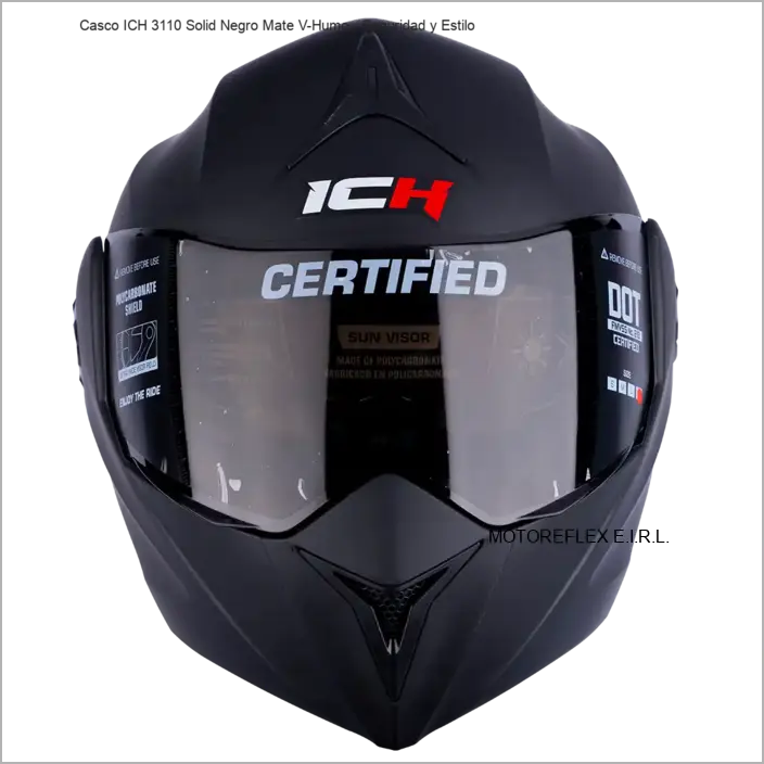 Casco ART ICH 3110 Solid Negro Mate V-Humo 2