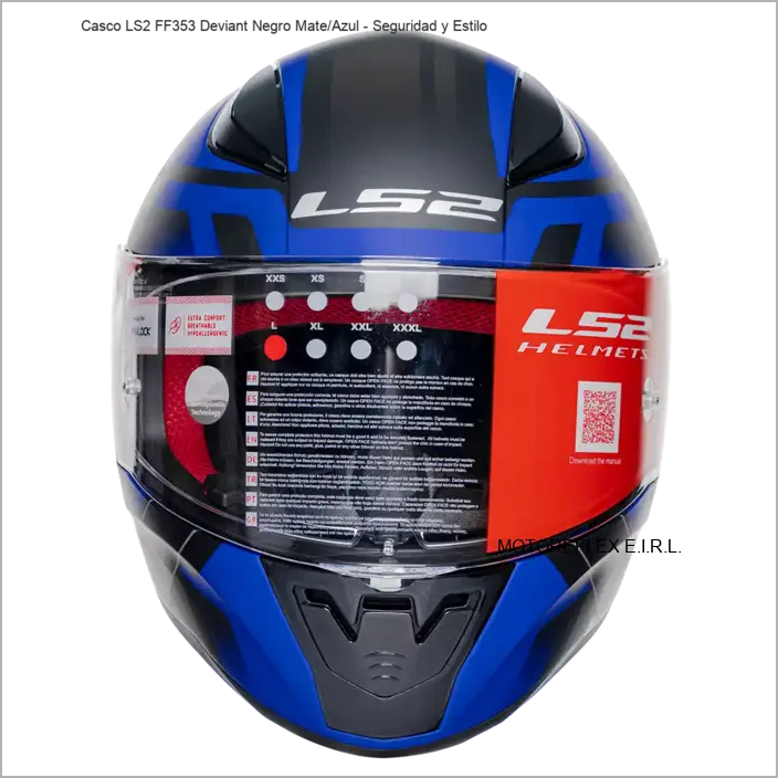 Casco LS2 FF353 Deviant Negro Mate/Azul 2