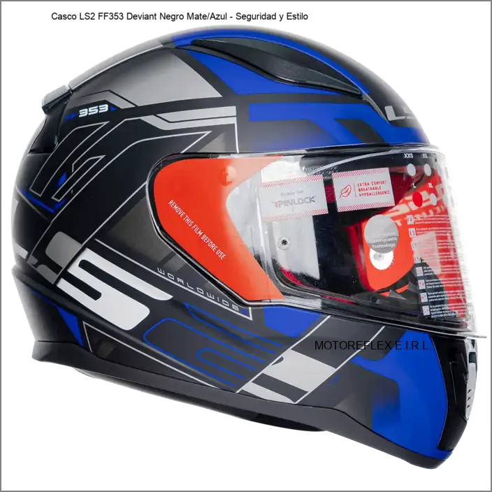 Casco LS2 FF353 Deviant Negro Mate/Azul