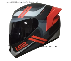 Casco LS2 NS352 Zenna Negro Mate/Rojo