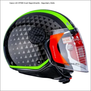 Casco LS2 OF558 Crush Negro y Amarillo