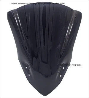Cúpula Yamaha FZ-25 montada en moto