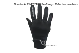 Guantes Alpinestars Reef Negro Reflectivo para moto