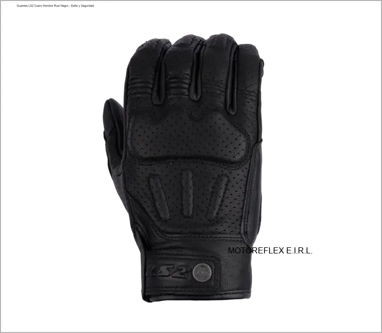 Guantes LS2 Cuero Hombre Rust Negro 2