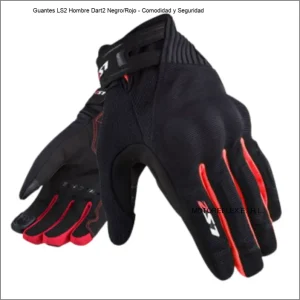 Guantes LS2 Hombre Dart2 Negro/Rojo para motociclistas