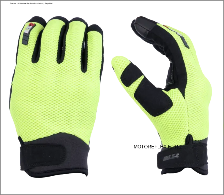 Guantes LS2 Hombre Ray Amarillo para motociclistas