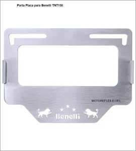Porta Placa Benelli TNT150 de acero inoxidable