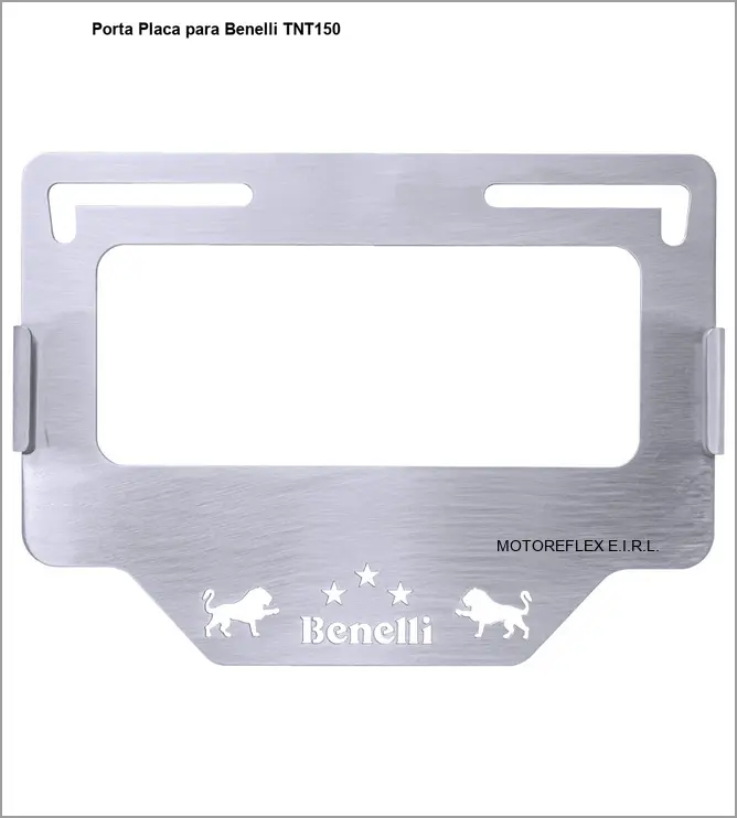 Porta Placa Benelli TNT150 de acero inoxidable