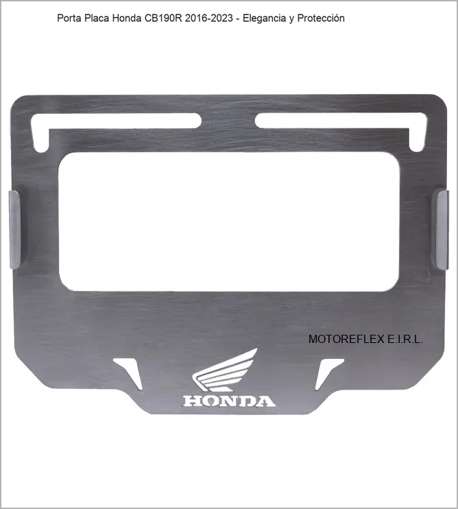 Porta placa Honda CB190R 2016-2023 en acero inoxidable 2