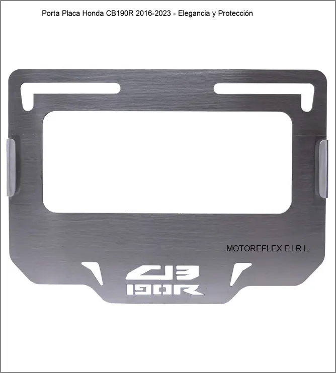 Porta placa Honda CB190R 2016-2023 en acero inoxidable