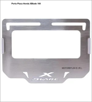 Porta Placa Honda XBlade 160 en acero inoxidable