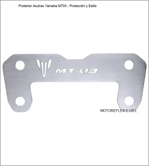 Protector de Acutrax para Yamaha MT03 en acero inoxidable
