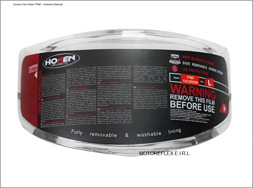 Visor Hoken FF867 para casco de motocicleta
