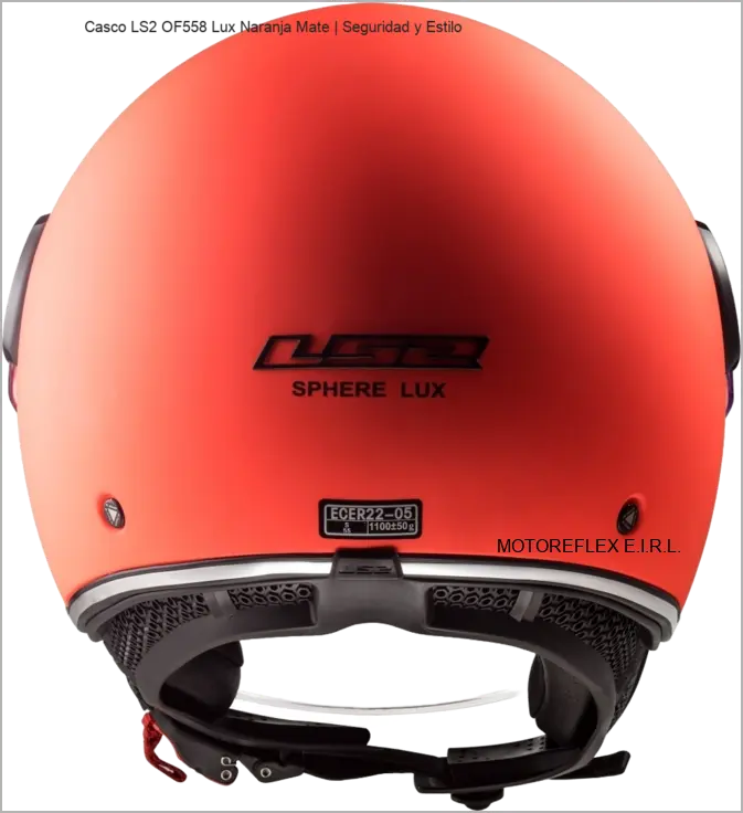 Casco LS2 OF558 Lux Naranja Mate 2