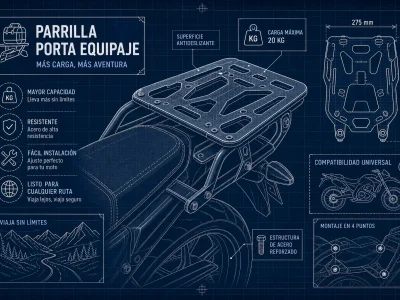 Parrilla Porta Equipaje para Moto